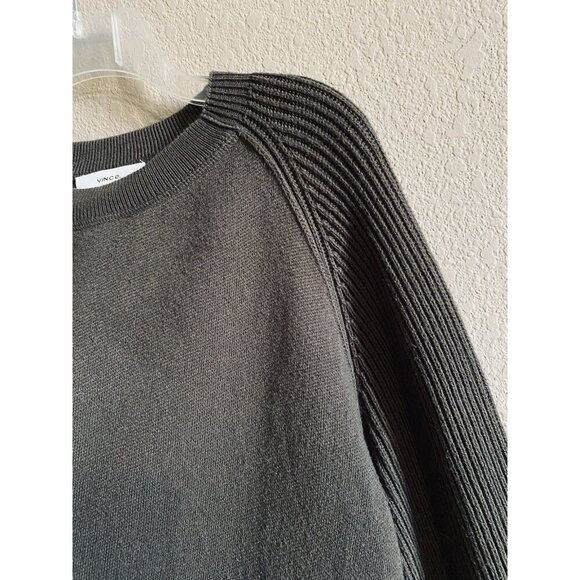 Vince Knit Sweater Pants set Sz Small Green Wide Leg Cropped Outfit - Picture 4 of 14